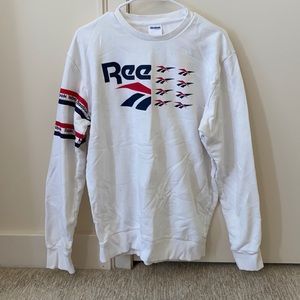 White Reebok Crewneck